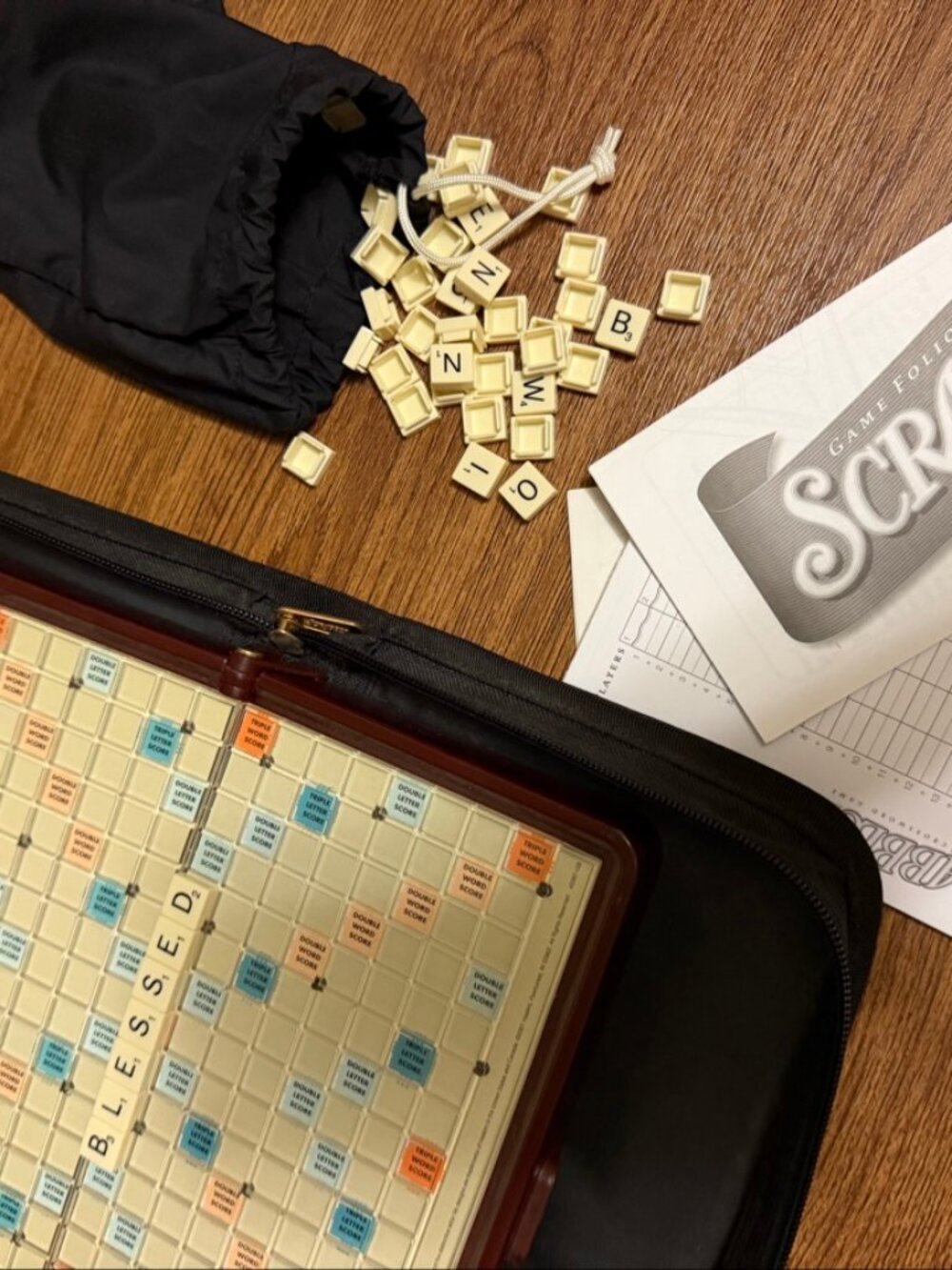 Scrabble Game Folio Edition 2001 Travel Board Game